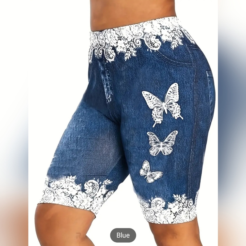 Women's Butterfly Print Casual Shorts